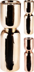 Žvakidė, aukso arba vario sp., 6,1 x 6,1 x 20,8 cm