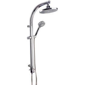 Dušo komplektas DUSCHY Stil, Chromas, komplekte: stovas, rankinis dušas, lanksti žarna 150 mm, lietaus galva 200 mm, ES