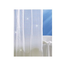 Vonios užuolaida BENEDOMO, 180 x 180 cm, holografinė, 3D, PE / EVA, atspari vandeniui, su žiedais, įv.dizainų