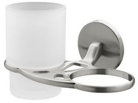 Stiklinė BISK Virginia, pakabinama, su laikikliu, dviguba, chromo spl.