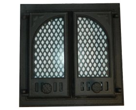 Židinio durelės, 475x475, mažos su stiklu, ketaus