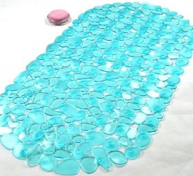 Vonios kilimėlis BENEDOMO, 69 x 36 cm, su siurbtukais, PVC, žalios spalvos