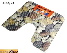 Tualeto kilimėlis BENEDOMO, 50 x 55 cm, PVC, įvairių dizainų