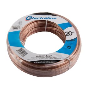 Akustinis kabelis ELECTRALINE Hi-Fi, 2*1,5, permatomos spalvos, 20828, (rul 20m)