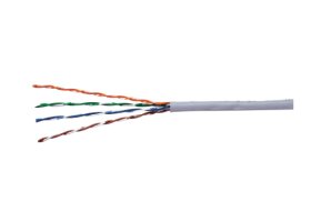 Kompiuterinis kabelis Cat5E/Ftp (Cca), 4x2x0.5 ekranuotas, viengyslis, variuotas aliuminis, baltos spalvos