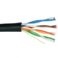 Kompiuterinis kabelis Cat5E/Utp(Cu), 4x2x0,5 neekranuotas, viengyslis, varinis, PE, juodos spalvos, lauko sąlygoms