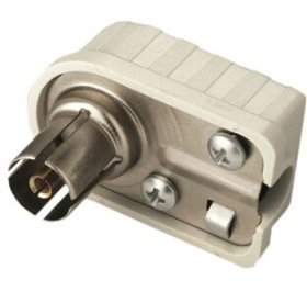 Jungtis TV ELECTRALINE 62202, kištukas 90 laispnių kampu, 9,5mm