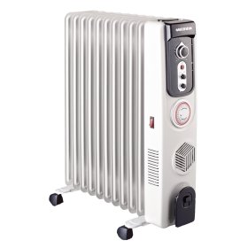 Tepalinis radiatorius HERVIN EQUIPMENT, 2500 W, 11 sekcijų, apšildomas plotas 30 m², su ventiliatoriumi ir laikmačiu, OH-2500W-11-FT, A521090014