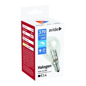 Halogeninė lempa AVIDE E14 Mini, P45, 28W