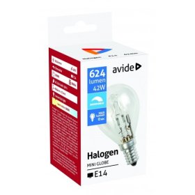 Halogeninė lempa AVIDE E14 Mini, P45, 42W