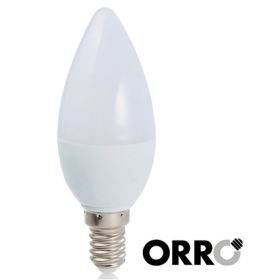 LED lempa ORRO, 5W, E14, C37, 230V, 3000K, 400  lm