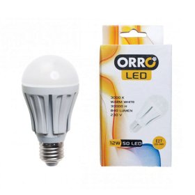 LED lempa ORRO, 12W, E27, A60, 230V, 3000K, 960 lm, 52016