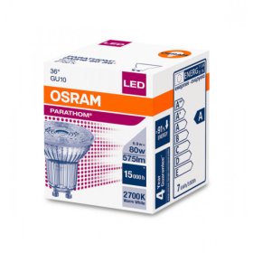 LED Lempa OSRAM Parathom, 6,9W, GU10, 220-240V, 4000K, 36°, atitinka 80W lemputę