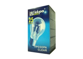 Kaitrinė pramoninio naudojimo lempa ISKRA 275124, 40 W, E27, burbuliukas, skaidrus, skirta pramoniniams tikslams, netinka naudoti buityje