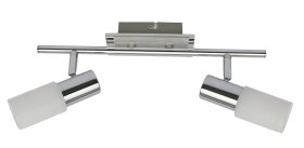 Kryptinis šviestuvas RABALUX Logan, E14, 2 x 40W, 230V 50Hz, su jungikliu, chromo sp., 365 x 80 x 155 mm, 6097