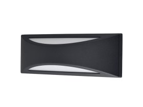 Lauko šviestuvas G.LUX Gh-603-Led-Bl, LED 9W, 350 x 120 mm, sieninis, 4000 K,  juodos spalvos