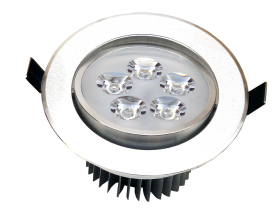 Įmontuojamas LED šviestuvas ORRO, LED 5 W, 220-240 V, 300 lm, 3300 K, apvalus, D110x60 pjovimo skyle 95 mm, sidabrinės sp.