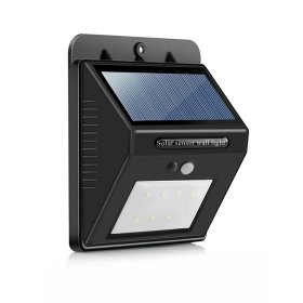 Lauko šviestuvas SUNLUX 8063, su saulės elementais/baterija, plastikinis, sieninis, su PIR judesio davikliu, 80 lm, 11 x 13 x 5 cm, A170610063