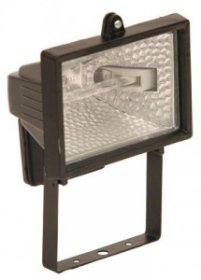 Halogeninis prožektorius ACUMA 0501-1, 1000 W, juodos spalvoss, IP44, komplektacijoje su lempute R7s