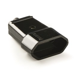 Lizdas kištukui FAMATEL 2002N, be įž., plokščias, juodos spalvos