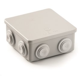 Paskirstymo dėžutė FAMATEL 3028, paviršinė, 80 x 80 x 45 mm, IP65, pilka