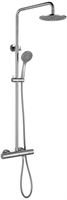 Dušo komplektas VENTO 351990, termostat. maišytuvas, nerūd. plieno dušo žarna 1,5 m su apsauga nuo persukimo, dušo galva, reg. dušo stovas, 351990