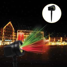 LED šviestuvas - lazeris SUNLUX Top-A3, galima naudoti lauke, judantys taškeliai