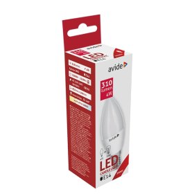 LED lemputė AVIDE, 2.5W, E14 žvakė, WW, 3000K, 220-240V, 250 lm.