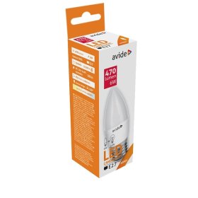 LED lemputė AVIDE, 7W, E27 žvakė, NW, 4000K, 220-240V, 470 lm.