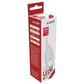 LED lemputė AVIDE, 6,5W, E14 žvakė liepsna, WW, 3000K, 220-240V, 806 lm.