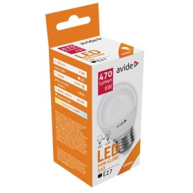 LED lemputė AVIDE, 4.5W, E27, G45 burbuliukas, NW, 4000K, 220-240V, 470 lm.