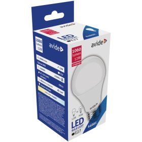 LED lempa AVIDE At-9129, 12W (=76-77W), E27 A60, CW, 6400K, 220-240V, 1040-1080 lm, 25.000 val.