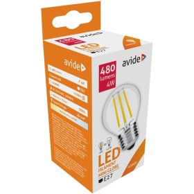 Filamentinė LED lemputė AVIDE, 4.5W, E27 G45 burbuliukas, NW, 4000K, 220-240V, 470 lm.