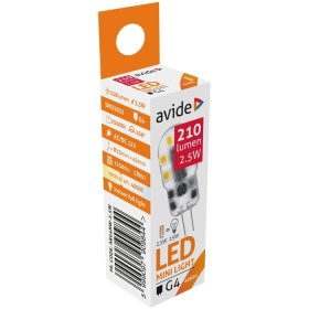 LED lemputė AVIDE, 1.2W, G4, NW, 4000K, 12V, 110°, 100 lm, 25.000 val., AT-9844