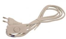 Laidas su kištuku Hk1/1,5, 1,5 m, be įžeminimo, 2 x 0,75, su jungikliu