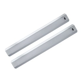 LED juosta DPM Cgb5W, 2 vnt. po 30 cm, 5 W, IP20, 3000 K, AC 230 V, DC 12 V, 380 lm, su judesio jutikliu