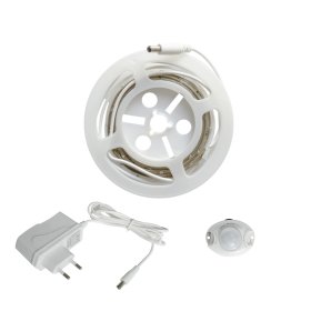 LED juosta DPM Cda1, 120 cm, 2,5 W, IP20, 3000 K, AC 230 V, DC 12 V, 250 lm, su judesio davikliu, reg. švietimo laikas nuo 30 s iki 10 min.