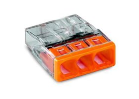 Jungtis laidams WAGO 2273-203/5, oranžinės spalvos, 5 vnt.