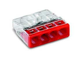 Jungtis laidams WAGO 2273-204/5, raudonos spalvos, 5 vnt.