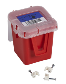 Laikiklis kabeliui LEGRAND 31555, 6 mm, su vinuku, apvaliam kabeliui, baltos sp., 100 vnt.