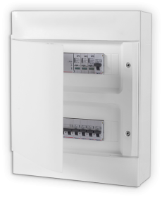 Automatinių išjungiklių skydelis LEGRAND 135202, PLACTIBOX S 24 modulių, paviršinis, baltas, kompl. su kontakt. kaladėlėmis nuliui ir įž., IP40