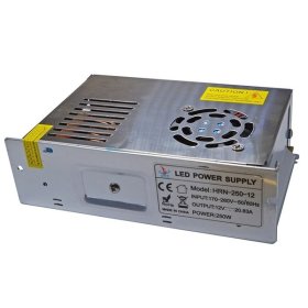 LED transformatorius AVIDE Hrn-12V250W, galia 0-250 W, DC 12 V, AC 220 V, IP20