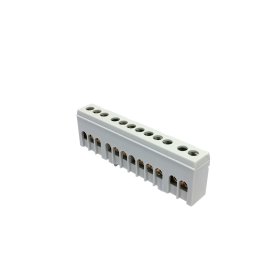 Kontaktinė kaladėlė MOREK MAD1012A15, 12 vietų, fazinis, A12H, 12 x 16 mm², IP20, pilkos spalvos