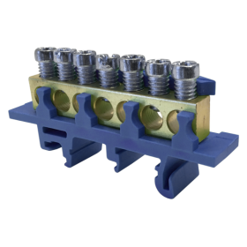 Kontaktinė kaladėlė MOREK MAD0007N00, 7 vietų, nulinis, N7, 7 x 16 mm², mėlynos spalvos