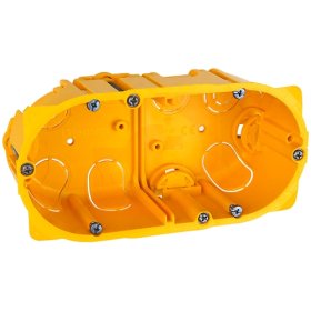 Montažinė dėžutė LEGRAND 80052, 2 vietų, oranžinės spalvos