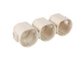 Montažinė dėžutė IGA Pmd-2, 63 mm, p/t, su medsraigčiais, sujungiama