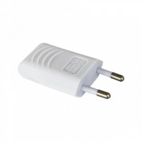 Kištukas be įž. COMMEL 11154S, plokščias, baltos sp., 2,5A 250V, 290-601