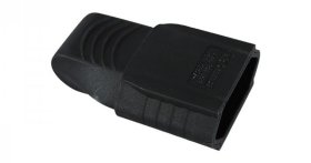 Lizdas kištukui COMMEL 11083S, plokščias, 1v., juodos sp., 2,5A 250V, 291-602