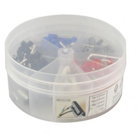 Antgalių rinkinys INTERTEC 03190S, 100vnt. (50x4mm², 20x6mm², 20x10mm², 10x16mm²)