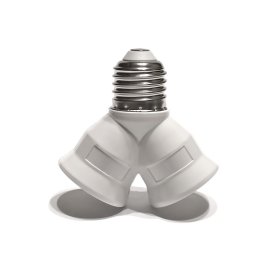 Lempos lizdas ELECTRALINE, E27/2xE27, baltos splavos, 71189